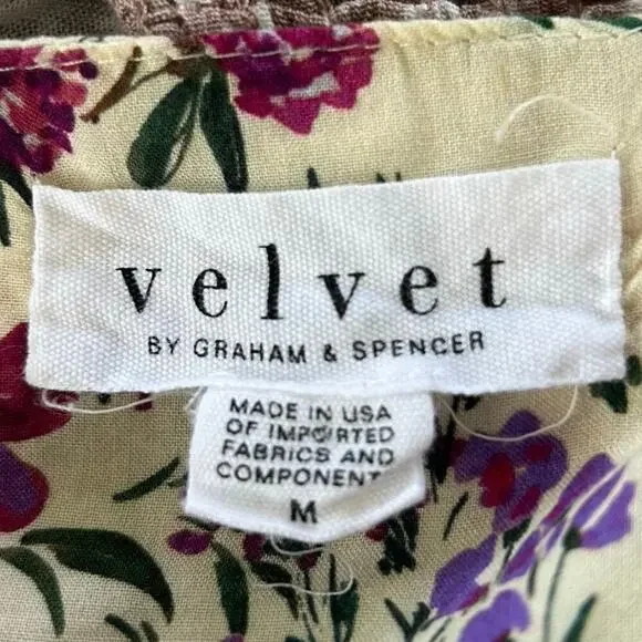 Velvet Graham Spencer Floral Sleeveless Draped Blouse Women Medium - Picture 3 of 6